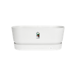 greenville pflanzgefäß 60cm rollen weiss